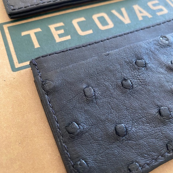Tecovas New Black Ostrich Cardcase wallet - Picture 6 of 7